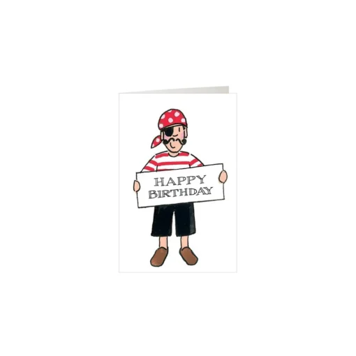Boys Pirate Happy Birthday Mini Card
