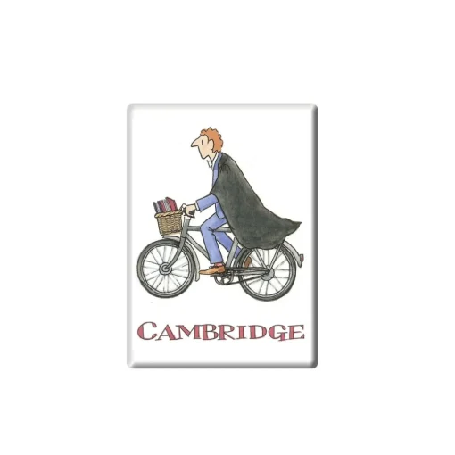 Cycling Student Boy, Cambridge Fridge Magnet