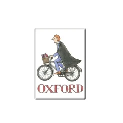 Cycling Student Boy, Oxford Fridge Magnet
