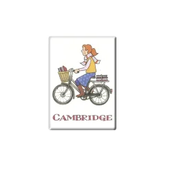 Cycling Student Girl, Cambridge Fridge Magnet