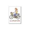 Cycling Student Girl London Fridge Magnet