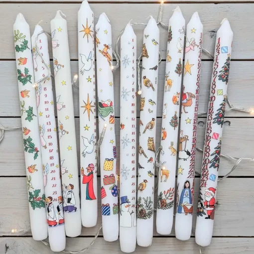 Holly and Ivy Christmas Dinner Advent Candle