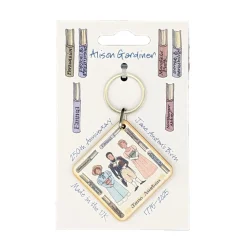 Jane Austen Wooden Keyring