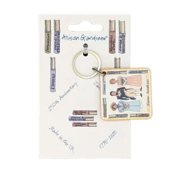 Jane Austen Wooden Keyring