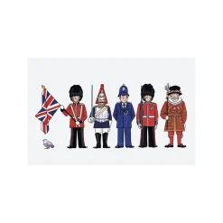 London Figures Tea Towel