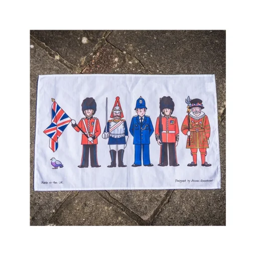 London Figures Tea Towel