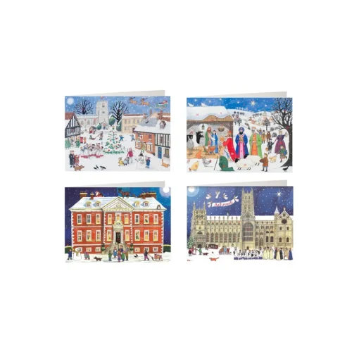 Mixed pack of 4 Advent Calendar Cards