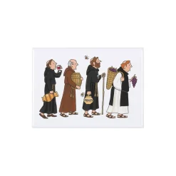 Monks Procession Fridge Magnet