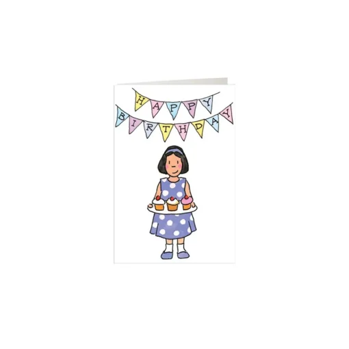 Party Girl Happy Birthday Mini Card