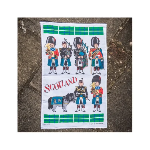 Scottish Pipers Tea Towel