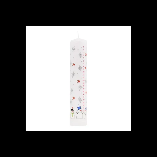 Snowmen Christmas Large Pillar Advent Candle