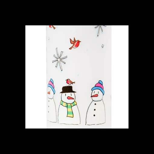 Snowmen Christmas Large Pillar Advent Candle