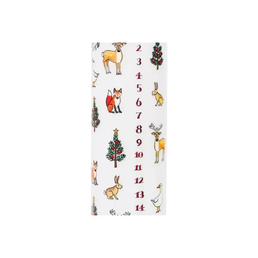 Winter Wildlife Christmas Large Pillar Advent Candle