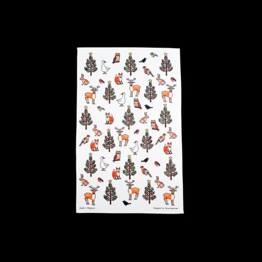 Winter Wildlife Tea Towel